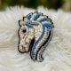 Handmade Jewelry Unisex Royal Horse Brooch